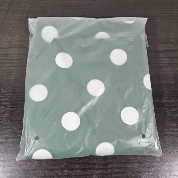 Kate Spade Reusable Large XL Green White Polka Dot Shopper Tote Foldable Bag NEW - Picture 5 of 5